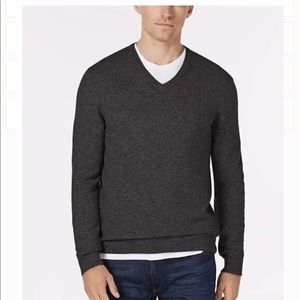 Men’s Club Room Cashmere Sweater, Charcoal Grey